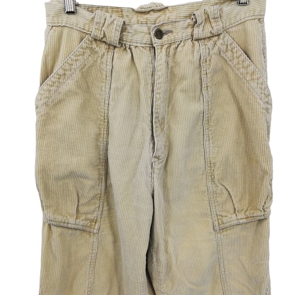 Vintage Unionbay Corduroy Tapered Jogger Pants Size 14 90s 80s Harem Snap Ankle - Picture 2 of 12